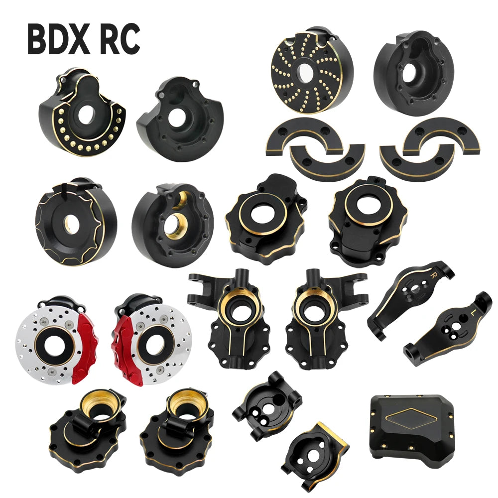 Portal Axle Housing Brass Black Steering Cup steering C Seat tie Rod Holder gear Cover servo Bracket For 1/10 Trx4 Trx6
