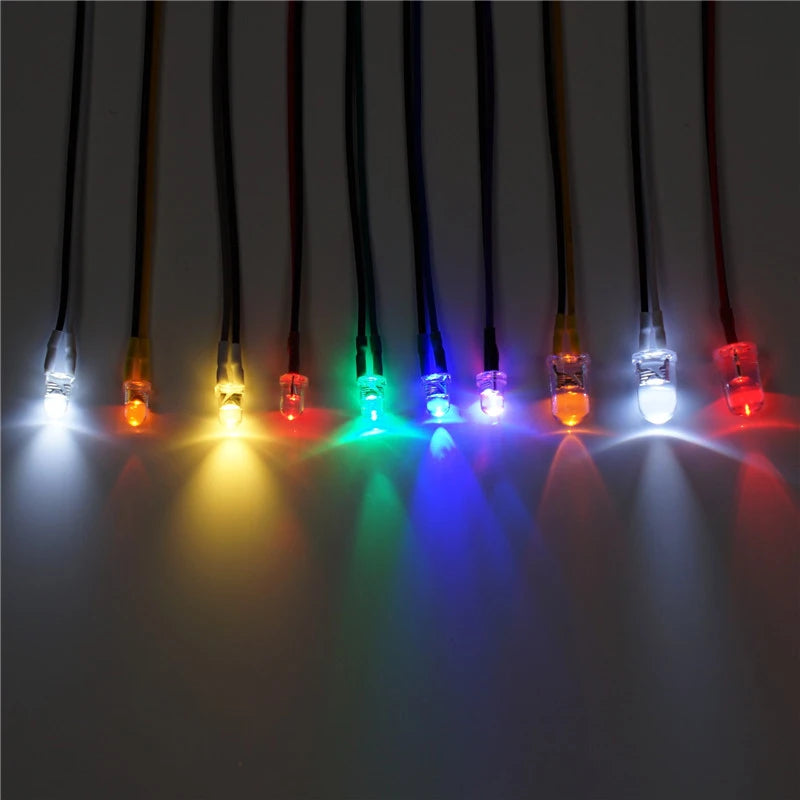 LED 3mm 5mm PH2.0 Plug Light Lamp Beads for 1/10 RC Crawler Car TRX4 Defender 1/14 Tamiya RC Truck SCANIA 770S VOLVO BENZ MAN