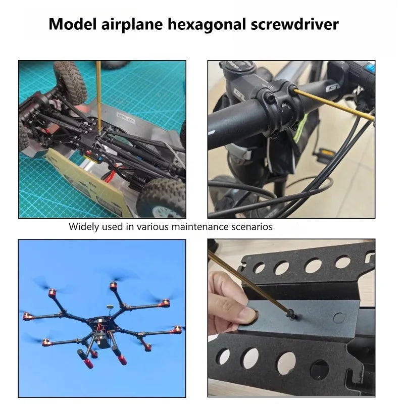 Model aircraft titanium plated hexagonal color round handle screwdriver set RC remote control car model maintenance
