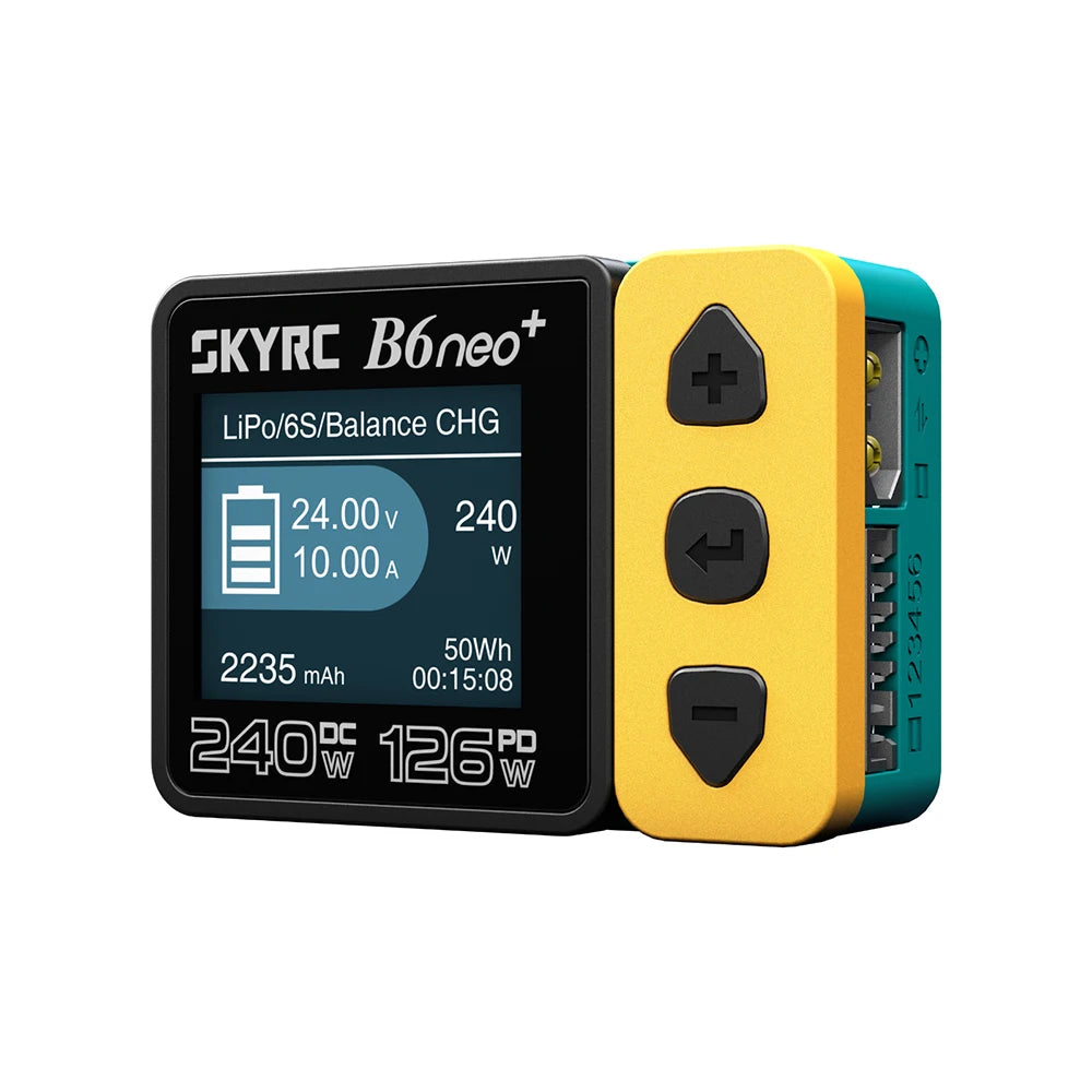 SKYRC B6neo+ Smart Charger High Power DC240W PD126W Multilanguage Balance Charger 600mA XT60/Type-C /PSA100 Power Adapter