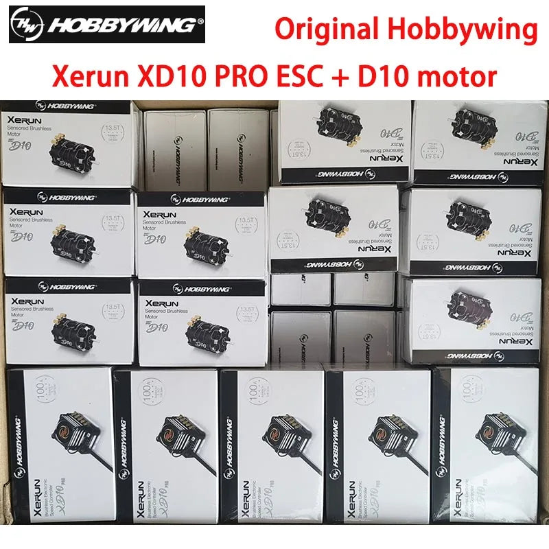 HobbyWing XeRun XD10 PRO 100A/800A ESC 2S Lipo Brushless Sensored D10 Motor Electronic Speed Controller for 1/10 RC Drift Car