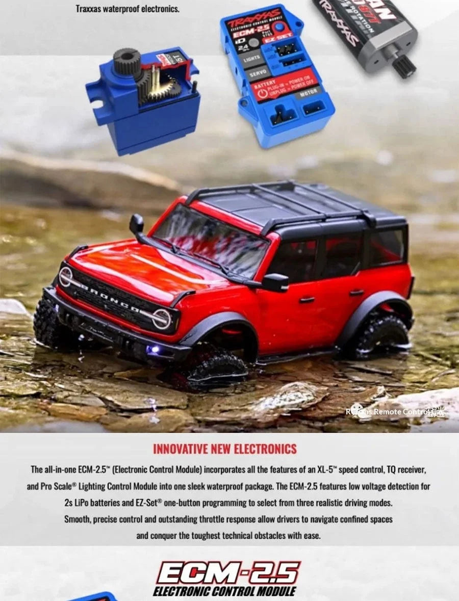 Traxxas TRX4M 1/18 Scale RC Crawler Electric Remote Control Land Rover Defender Bronco Off Road Vehicle Model 97054-1