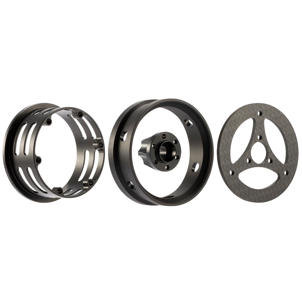 1.9 Inch Carbon Fiber Portal Beadlock Wheels Rims for 1/10 RC Crawler lightweight design GSPEED LCG Chassis Capra SCX10 Pro TRX4