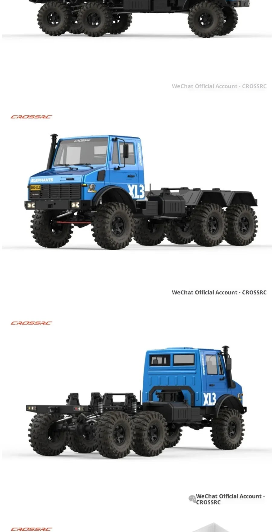 CROSSRC EMO X6 Big Hippo XL3 Big Wild Elephant 1/8 RC Car Simulation Remote Control Electric Climbing Off Road Vehicle Model