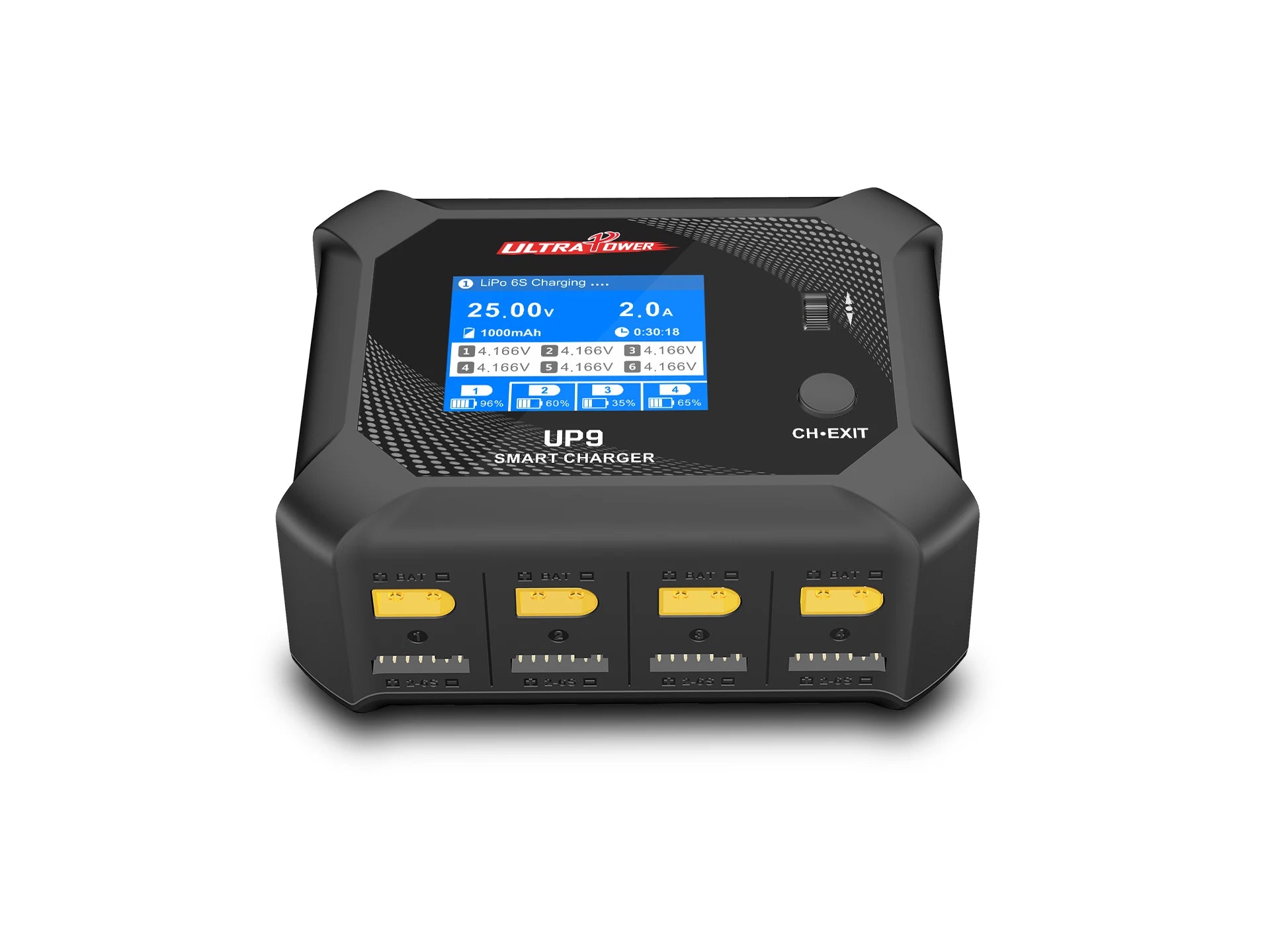 UltraPower UP9 Smart Blance Charger Discharger AC 100W DC 200W LCD 4Ch Charger for 1-6S LiPo/LiHV/LiIon/LiFe Battery RC Model