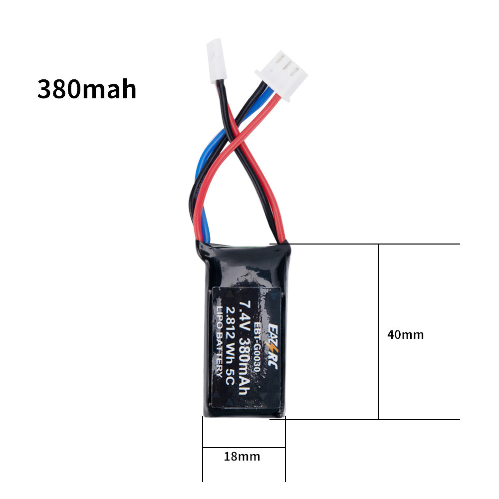 FMS Battery 7.4V 2S 380Mah 600Mah 900Mah For 1/18 1/24 FMS RC Electric Model Car Jimny FCX24 K5 FCX18 LC80 BUGGY
