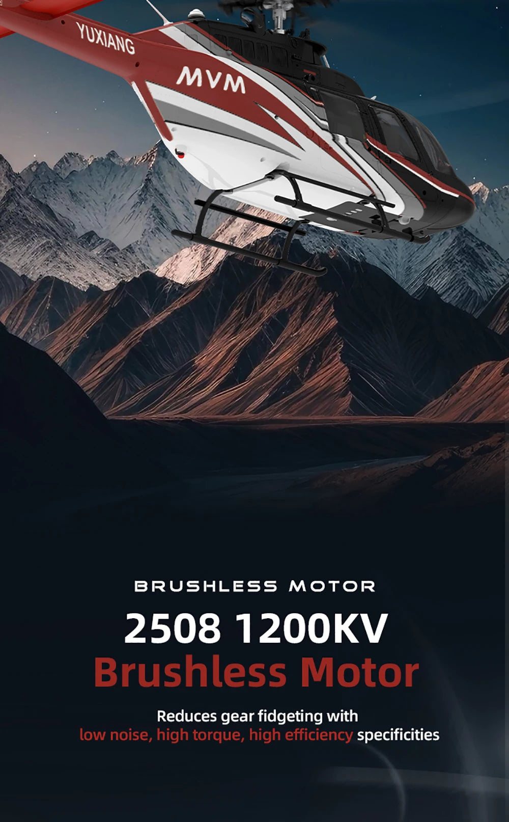 Original YUXIANG 2.4G 6CH Aileronless Bell-206 Helicopter Brushless Motor 6-Axis Gyro 120M Toys