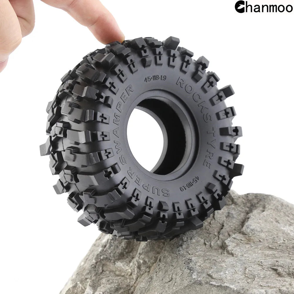1.9in Crawler Tires Rock Wheels Mud Tyre for 1/10 Scale RC Car Axial Traxxas SCX10 II III TRX4 RC4WD D90 YK4102 Gen8 Redcat