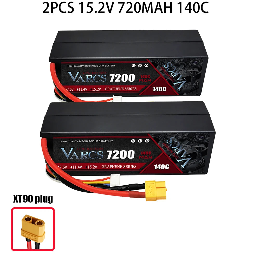 VARCS Lipo 3S 4S Lipo 14.8V 15.2V 11.1V 11.4V Battery 6500mah 7000mah  8400mah 9200mah 10000mah 6200ma 5200mah XT90 EC5 RC Car