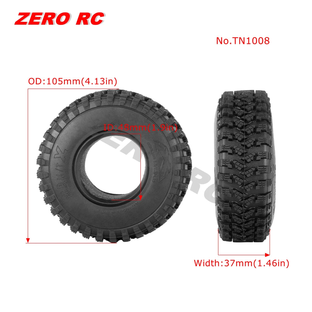 RC TRUCK 1.9" Rock Crawler Tires 90-117mm Tyre For 1/10 Off Road AXIAL SCX10 II III CAPRA TRAXXAS TRX-4 RGT MST RC4WD D90 WHEEL