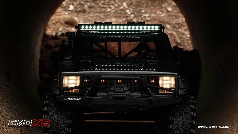 Cro 1/8 Rc Car Remote Control Electric Emo X2 Lion Differential Lock Dual Speed Door Bridge Climbing Off-Road Vehicle Model Gift