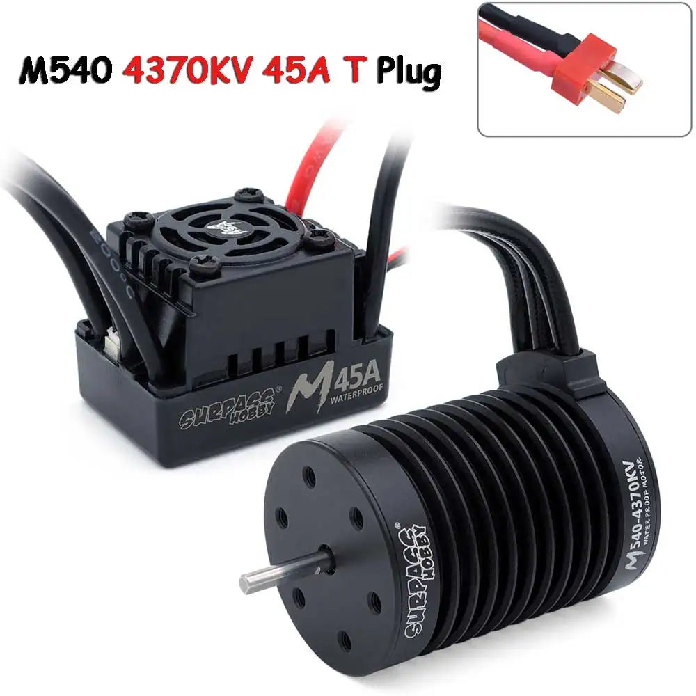SURPASS HOBBY M540 M3650 M3660 Combo Waterproof Brushless Motor 3500/4200KV w/M45A/60A ESC for 1/10 1/12 RC Car Traxxas Off-Road