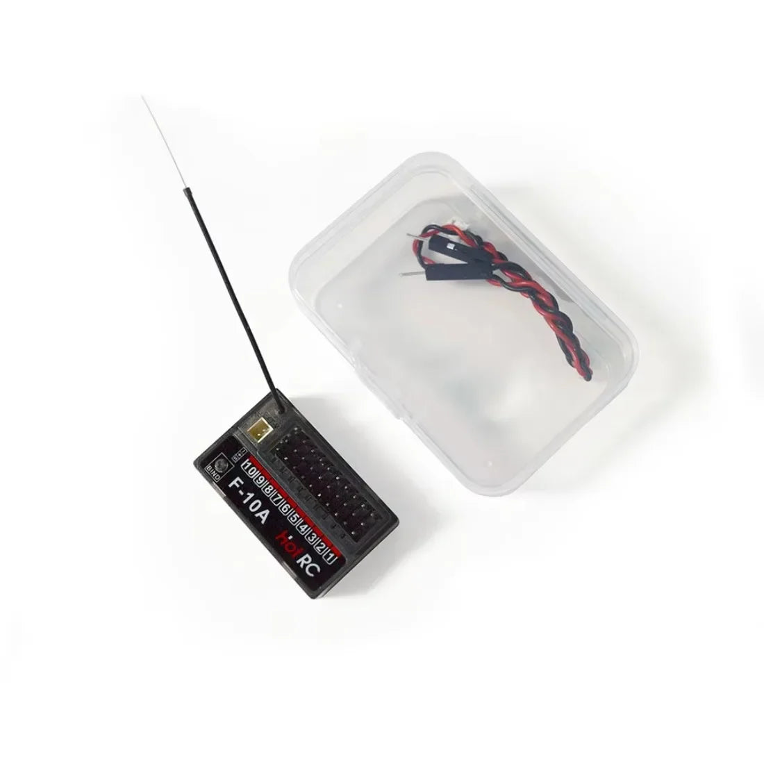 HotRC CT-10B 10CH 2.4G Color Screen Transmitter 10 Channel Remote Control F-10A F-01A 4/6/8/10CH Gyro Receiver for RC Car Boat