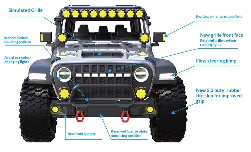 Maker model CK5812 remote control 1/7 electric four-wheel drive dual-speed differential lock off-road vehicle climbing car
