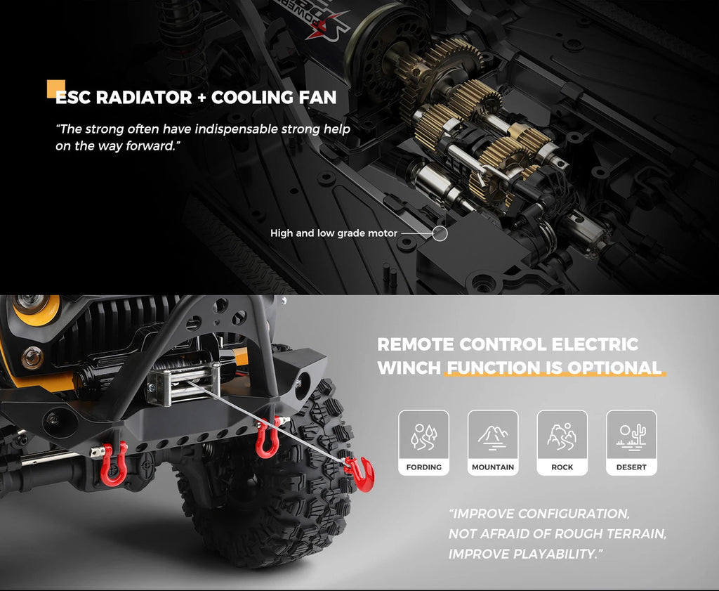 WLtoys 104026 1/10 Professional RC Car Off Road 4x4 2.4G 4WD Remote Control Cars 45 Minutes Working Time Climbing Car Adult Toy