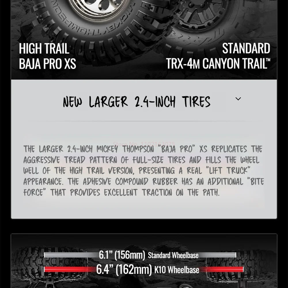 TRAXXAS 1/18 RC Car TRX4M K10 Heightening Crossing Version Of Climbing Car Off-road Vehicle Toys For Adult Kid Gift