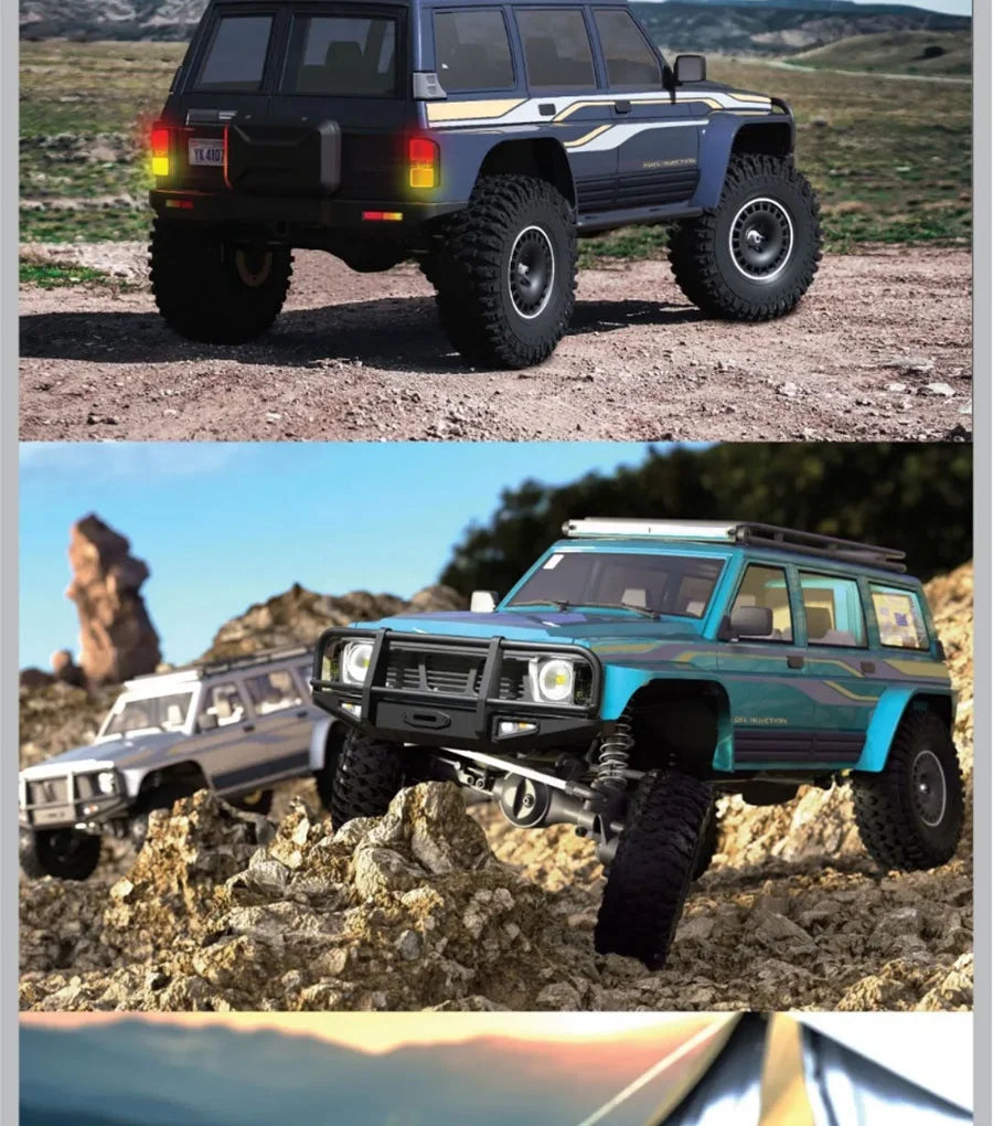 YK4107 Pro Brushless 1/10 Simulation Patrol RC Remote Control Brushless 4WD Differential Lock Climbing Car Off-road Vehicle Gift