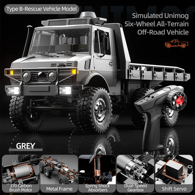 Kid Adult JJRC C8823 1/18 Six-Wheel All-Terrain Off-Road Vehicle Remote Control Car Esc 370 Motor Remote Control Truck Boy Toy