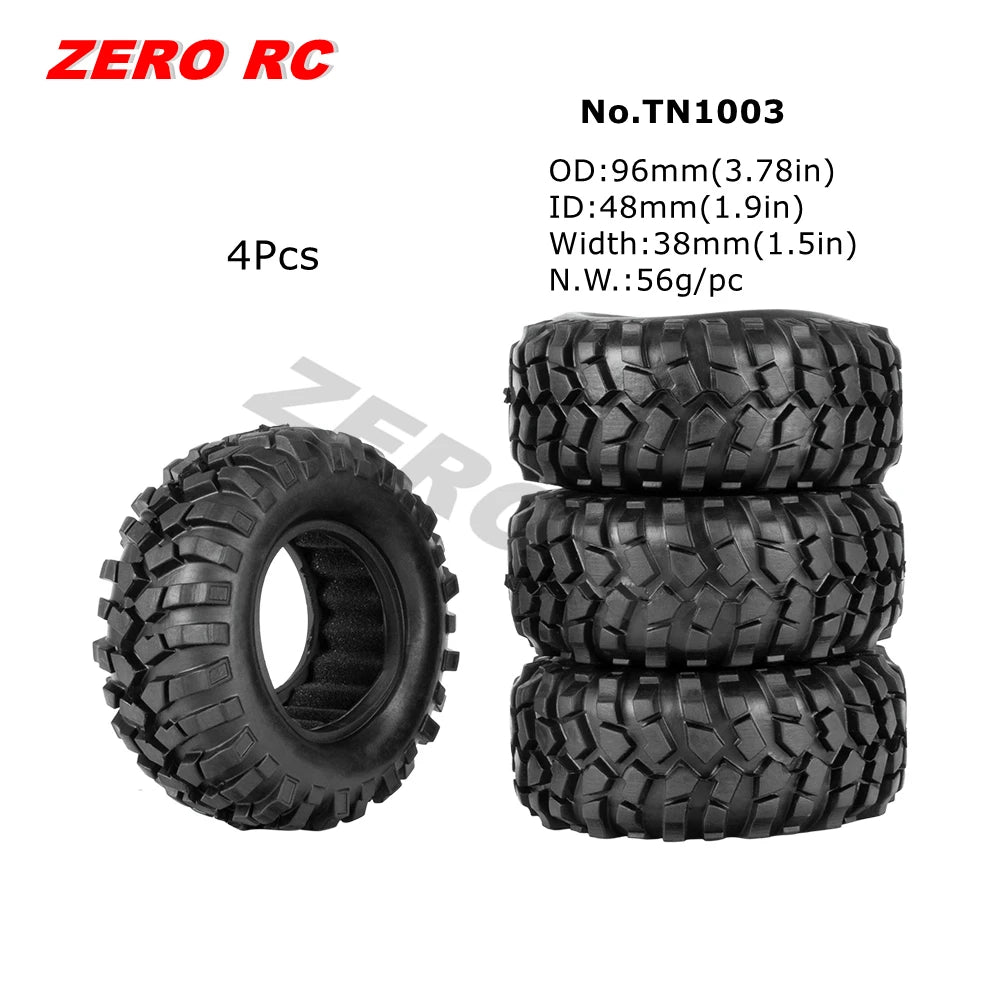 RC TRUCK 1.9" Rock Crawler Tires 90-117mm Tyre For 1/10 Off Road AXIAL SCX10 II III CAPRA TRAXXAS TRX-4 RGT MST RC4WD D90 WHEEL