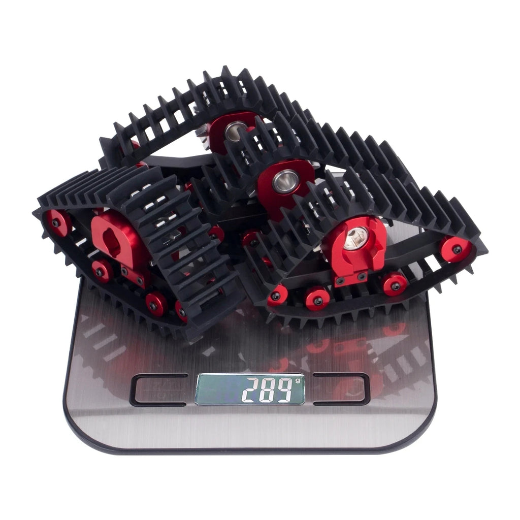 4Pcs Snow Tires Set for 1/18 RC Crawler - Simulate Carload Tracks, Sandmobile Conversion DIY Upgrade Parts Fit TRX4-M