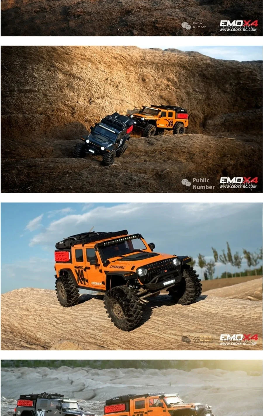 Crossrc Emo X4 Leopard 1/8 Rc 4wd High Speed Simulation Remote Control Electric Variable Speed Climbing Off Road Vehicle Model