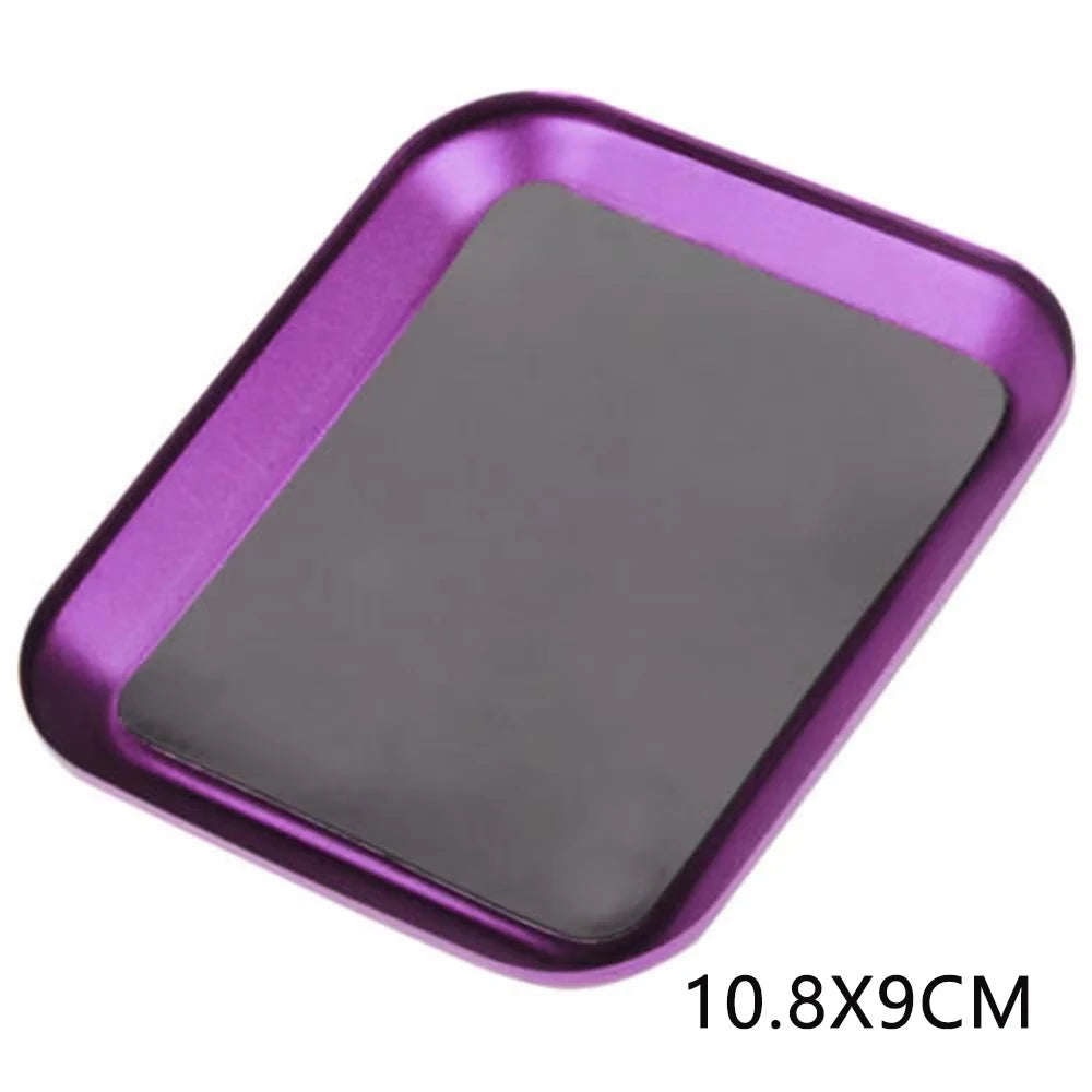 RS 98*98*11mm CNC Aluminium Magnetic Screw Tray Nut Gasket Storage Tool for RC Car Boat Airplane Model
