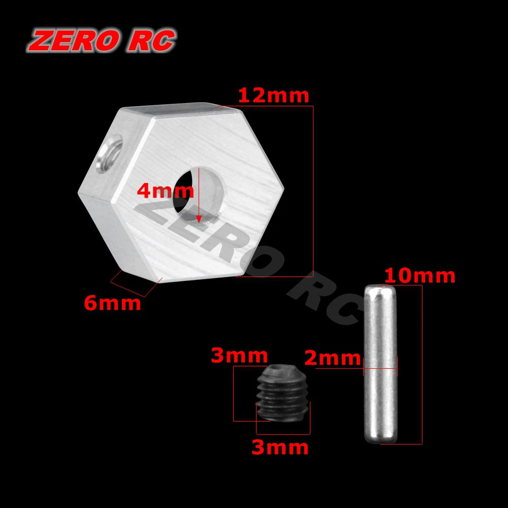 12mm Metal Wheel Hex Hub 5/6/7/8/9/10mm Offset Adapter For 1/10 1/12 HSP Wltoys AXIAL SCX10 II III CAPRA RGT FMS D90 RC Car Axle