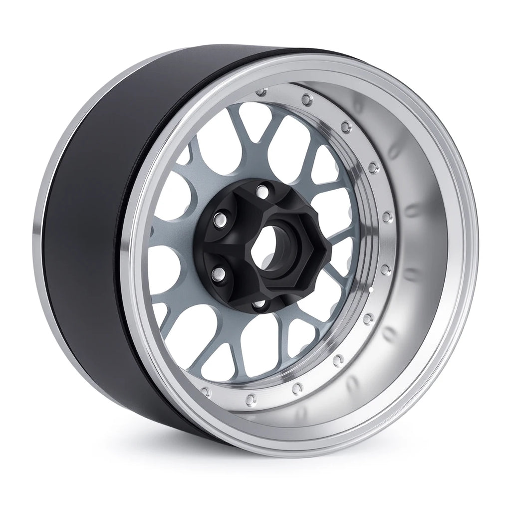 4Pcs Aluminum Alloy 2.2" Beadlock Wheels, Universal Fit for 1/10 RC Crawler Car Axial SCX10 II III & Traxxas TRX4