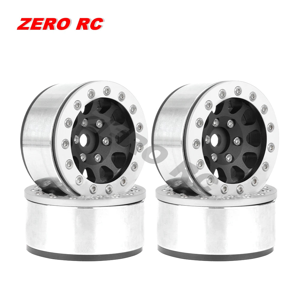RC CAR METAL 1.55 Beadlock Wheel 10-Spoke For 1/10 1/12 MN Tamiya 1/18 UTB18 CAPRA WPL MST RC4WD D90 TF2 1.55" Tires
