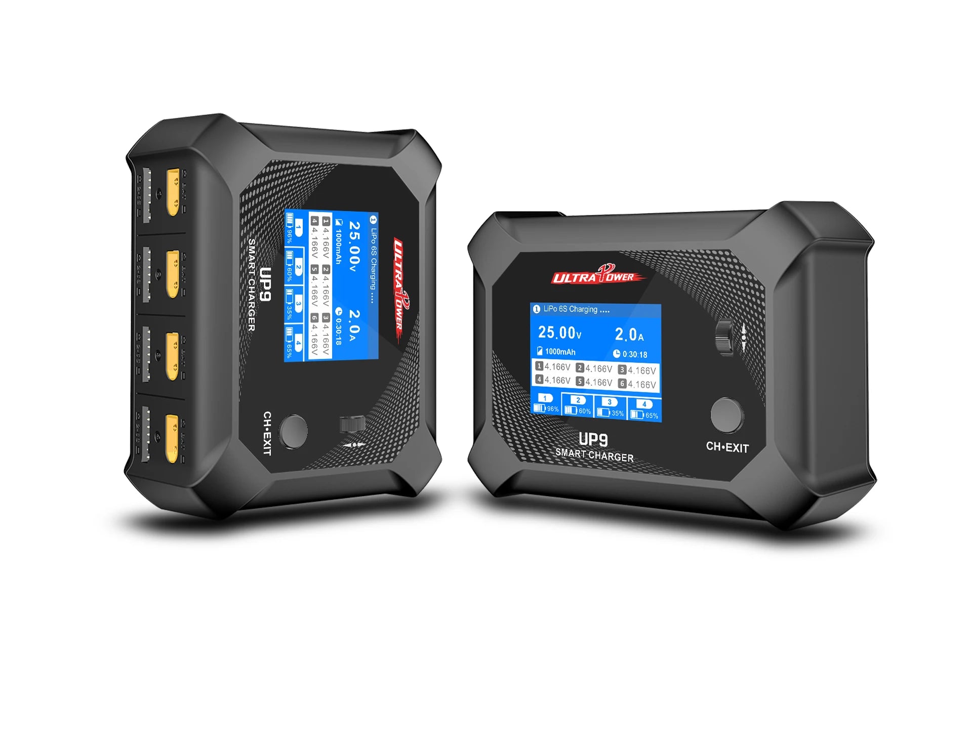 UltraPower UP9 Smart Blance Charger Discharger AC 100W DC 200W LCD 4Ch Charger for 1-6S LiPo/LiHV/LiIon/LiFe Battery RC Model