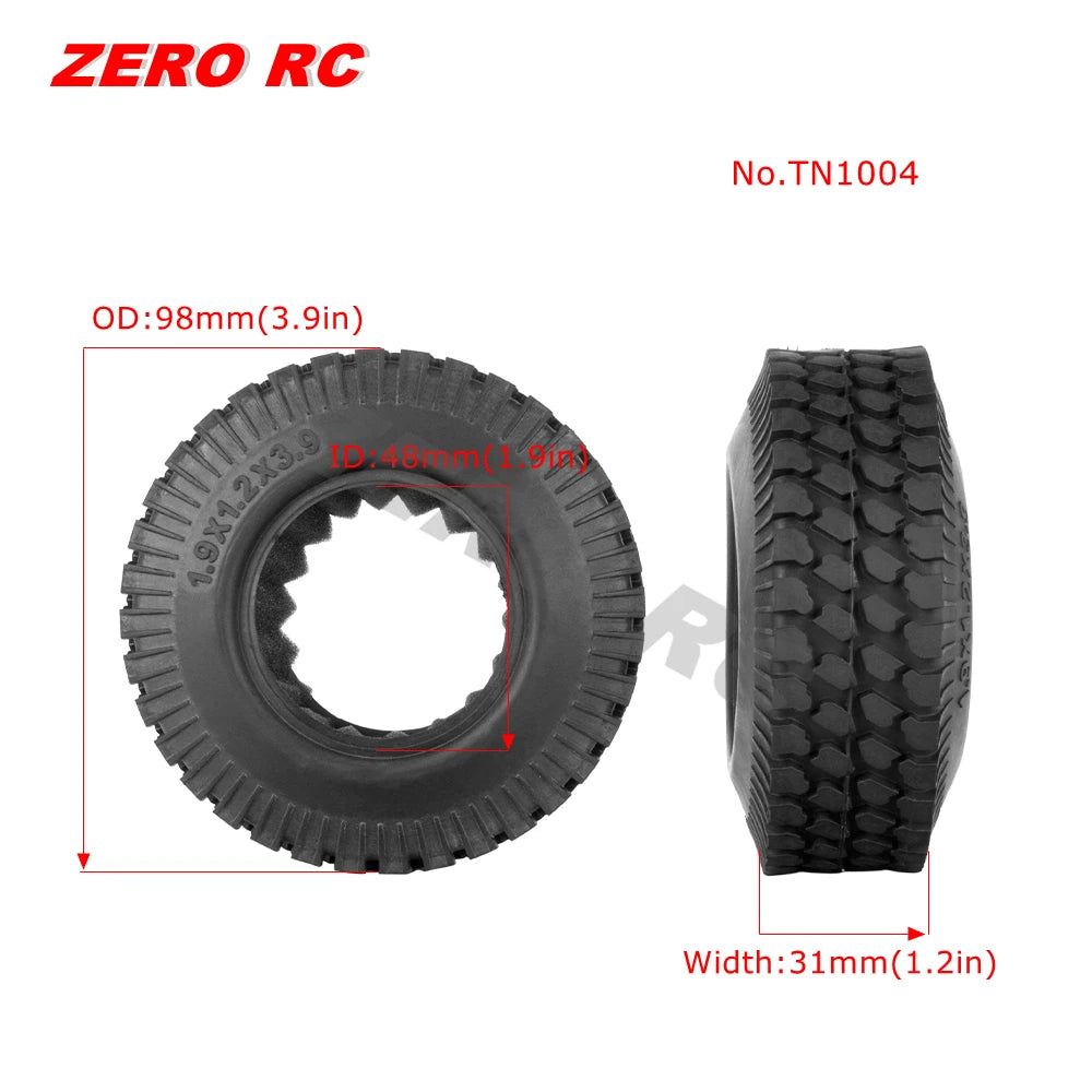 RC TRUCK 1.9" Rock Crawler Tires 90-117mm Tyre For 1/10 Off Road AXIAL SCX10 II III CAPRA TRAXXAS TRX-4 RGT MST RC4WD D90 WHEEL