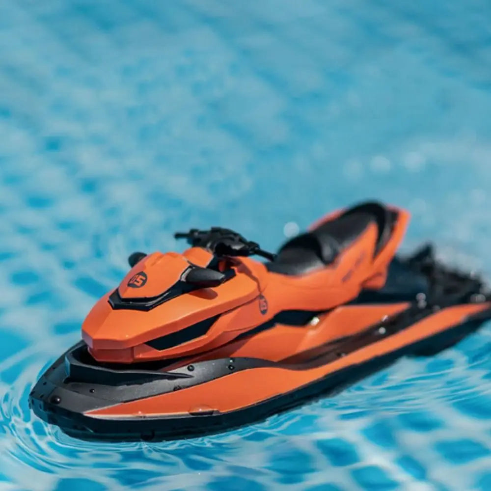 Plastic High-Speed Rc Motorboat Jet Ski Rechargeable Electric Boat Simulation Model Waterproof 1:14 2.4g Wireless Speedboat
