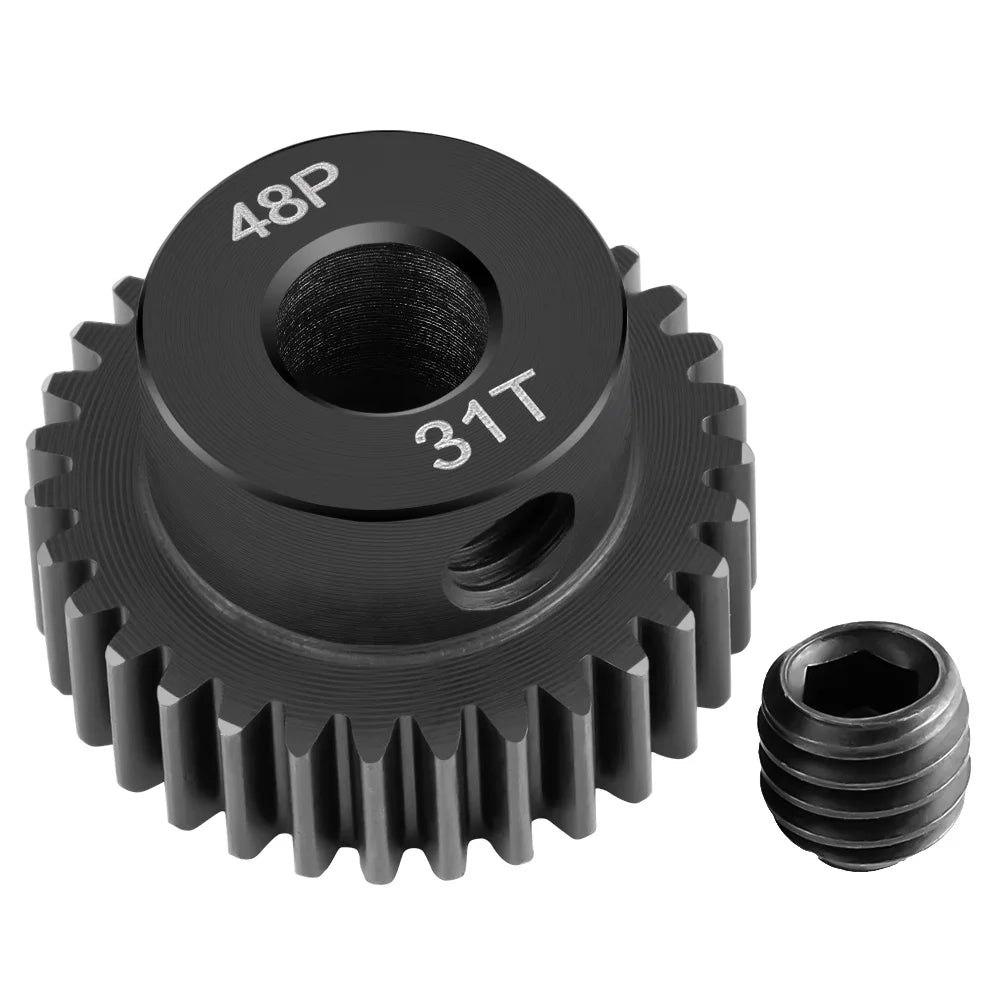 TRINOOD Steel 48P Motor Gear Pinion 17-45T for 5mm Shaft 1/10 1/8 1/6 1/5 RC Buggy Monster Truck Drift Car Off-Road Crawler Part