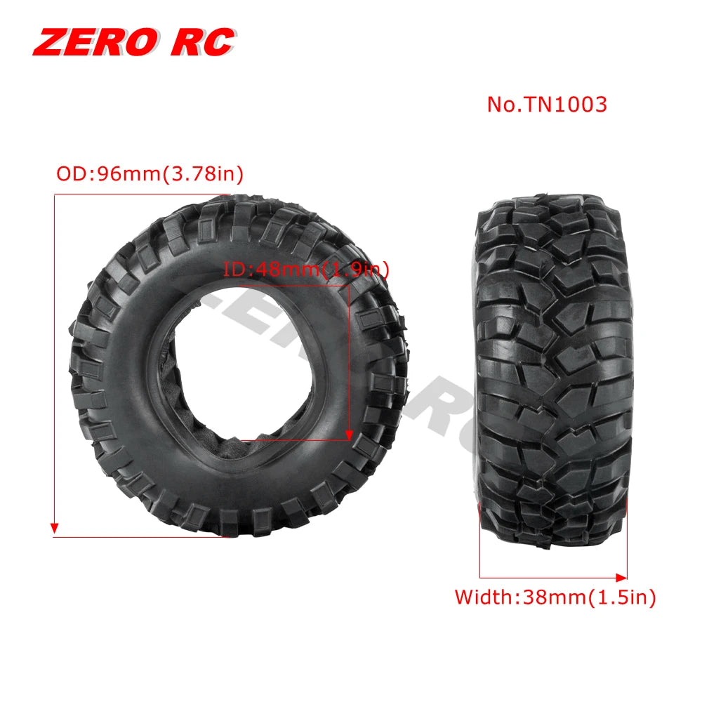 RC TRUCK 1.9" Rock Crawler Tires 90-117mm Tyre For 1/10 Off Road AXIAL SCX10 II III CAPRA TRAXXAS TRX-4 RGT MST RC4WD D90 WHEEL