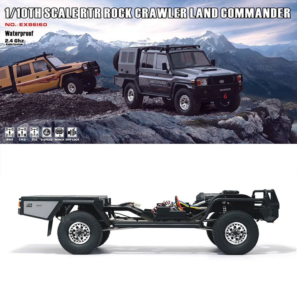 1/10 RGT EX86160 LC79 Lano Commander RC Car 4WD Simulation Remote Control Electric Off road Climbing Vehicle Model Gift