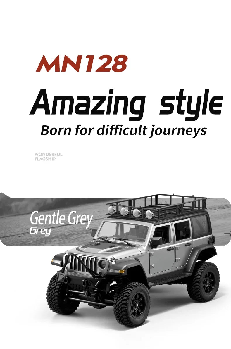 MN MODEL MN128 RC Crawler 4x4 Car 2.4G Climbing Buggy Professional with LED Light Full Scale Remote Control Cars