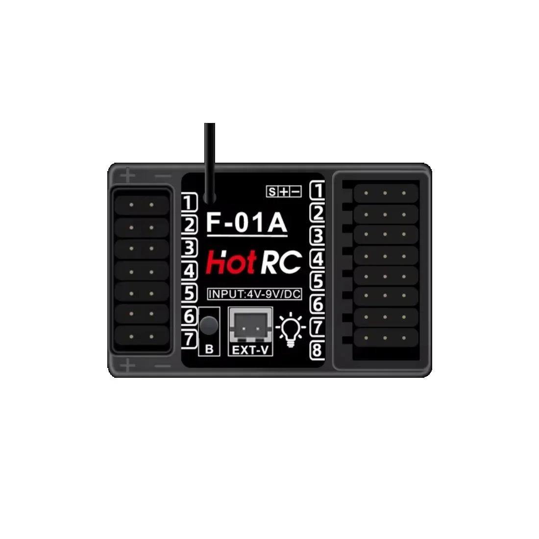 HotRC CT-10B 10CH 2.4G Color Screen Transmitter 10 Channel Remote Control F-10A F-01A 4/6/8/10CH Gyro Receiver for RC Car Boat