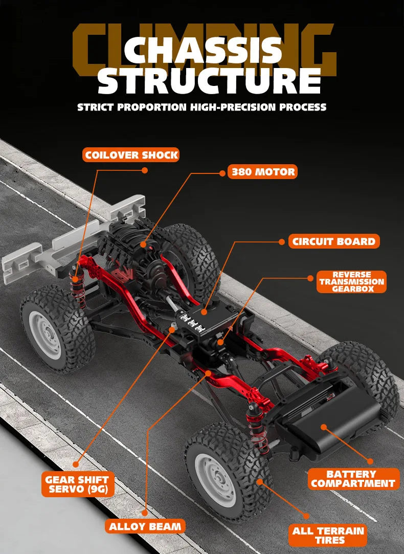 1:10 full scale pickup truck 4X4 professional remote control vehicle Defender simulated off-road climbing vehicle RC CAR