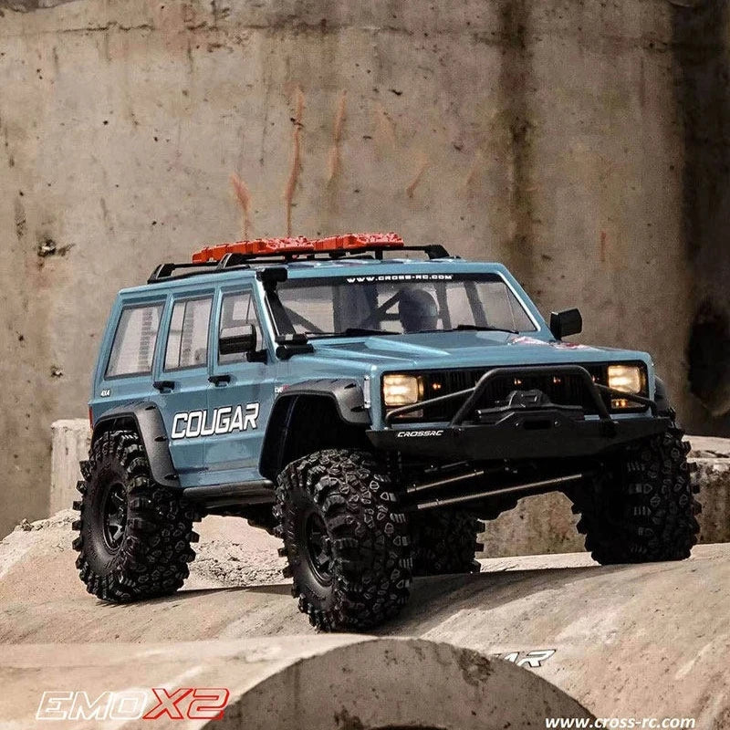 Cro 1/8 Rc Car Remote Control Electric Emo X2 Lion Differential Lock Dual Speed Door Bridge Climbing Off-Road Vehicle Model Gift