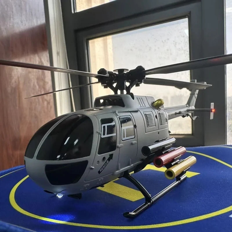 RC ERA C186S Remote Control Helicopter Six-Pass Simulation Brushless Flight Model BO105 Optical Flow Positioning Boy Toy Gift