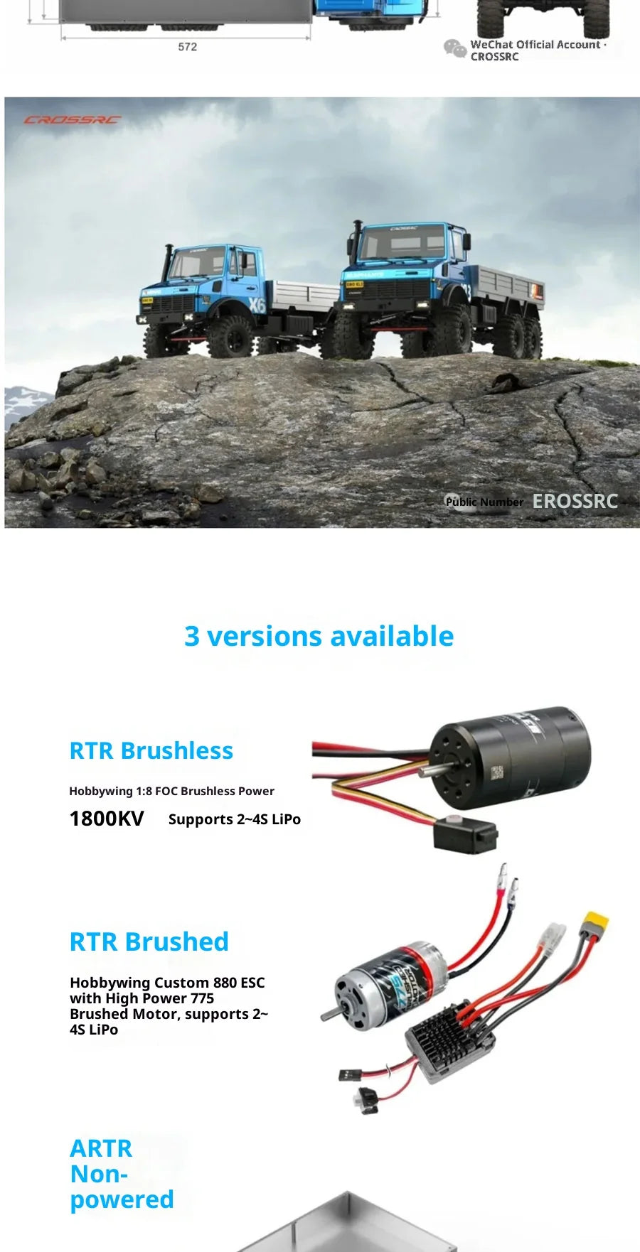 CROSSRC EMO X6 Big Hippo XL3 Big Wild Elephant 1/8 RC Car Simulation Remote Control Electric Climbing Off Road Vehicle Model