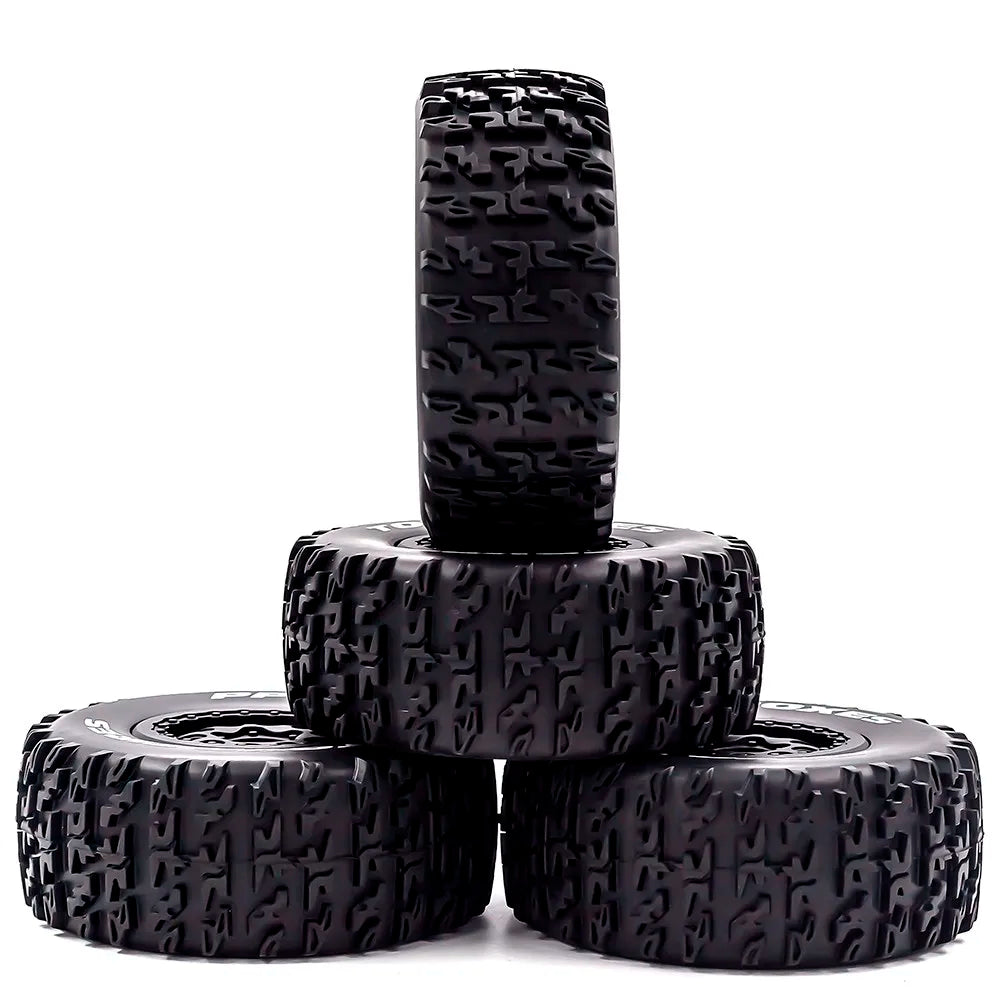 4pcs 112mm 1/10 Short Course Truck Tires Tyre Wheel With 12mm Hex For Slash Arrma Senton HuanQi 727 Vkar 10sc Hpi Rc Car