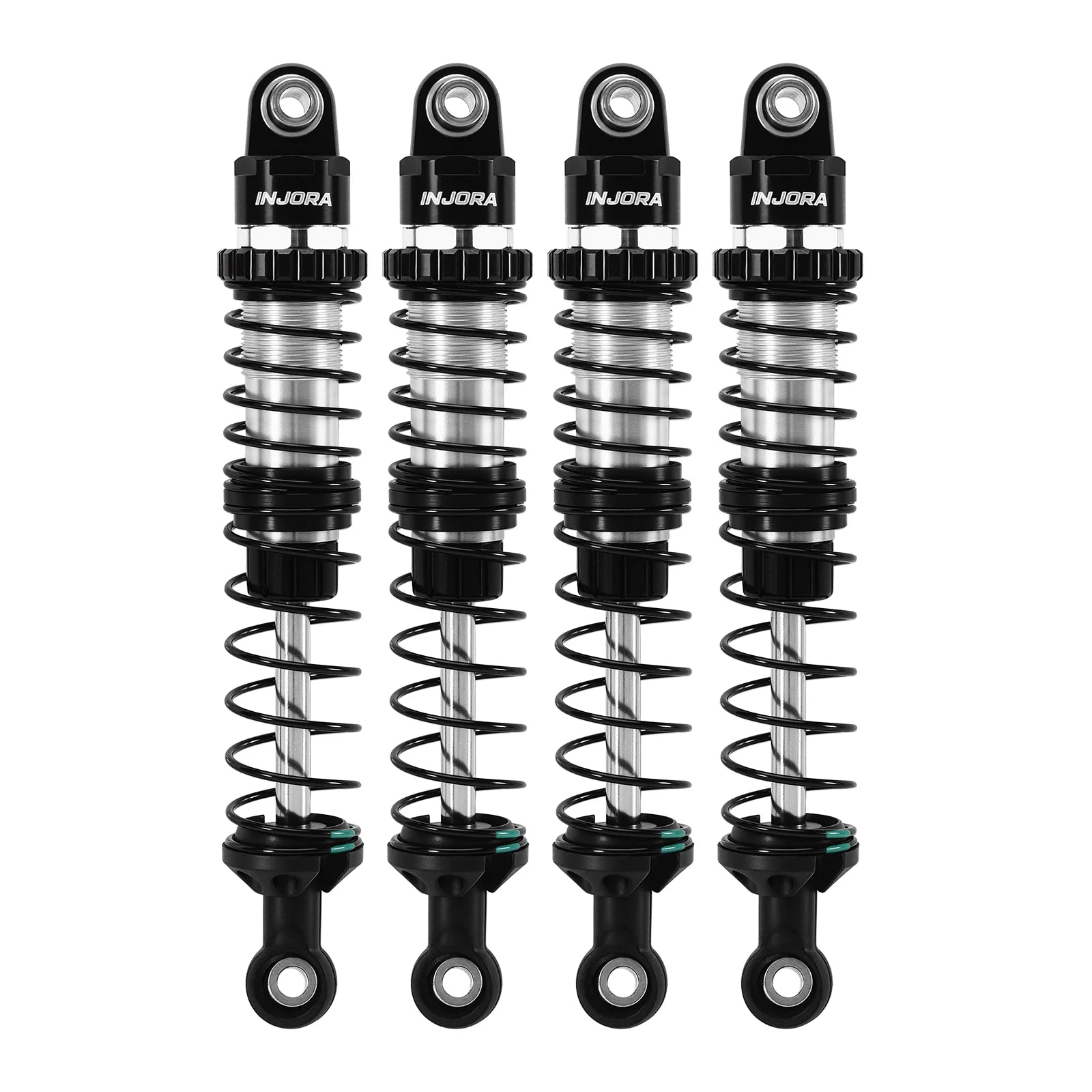 INJORA DRX Dual-Rate Spring Oil Shocks for 1/10 RC Crawlers, 80mm / 90mm / 100mm / 110mm / 120mm
