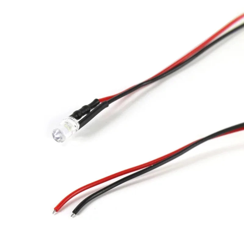 10Pcs 3mm 5mm LED Light 3V-12V Red Green Blue White Multicolor Pilot lamp For RC Crawler Car Traxxas TRX4 Axial Toy Parts