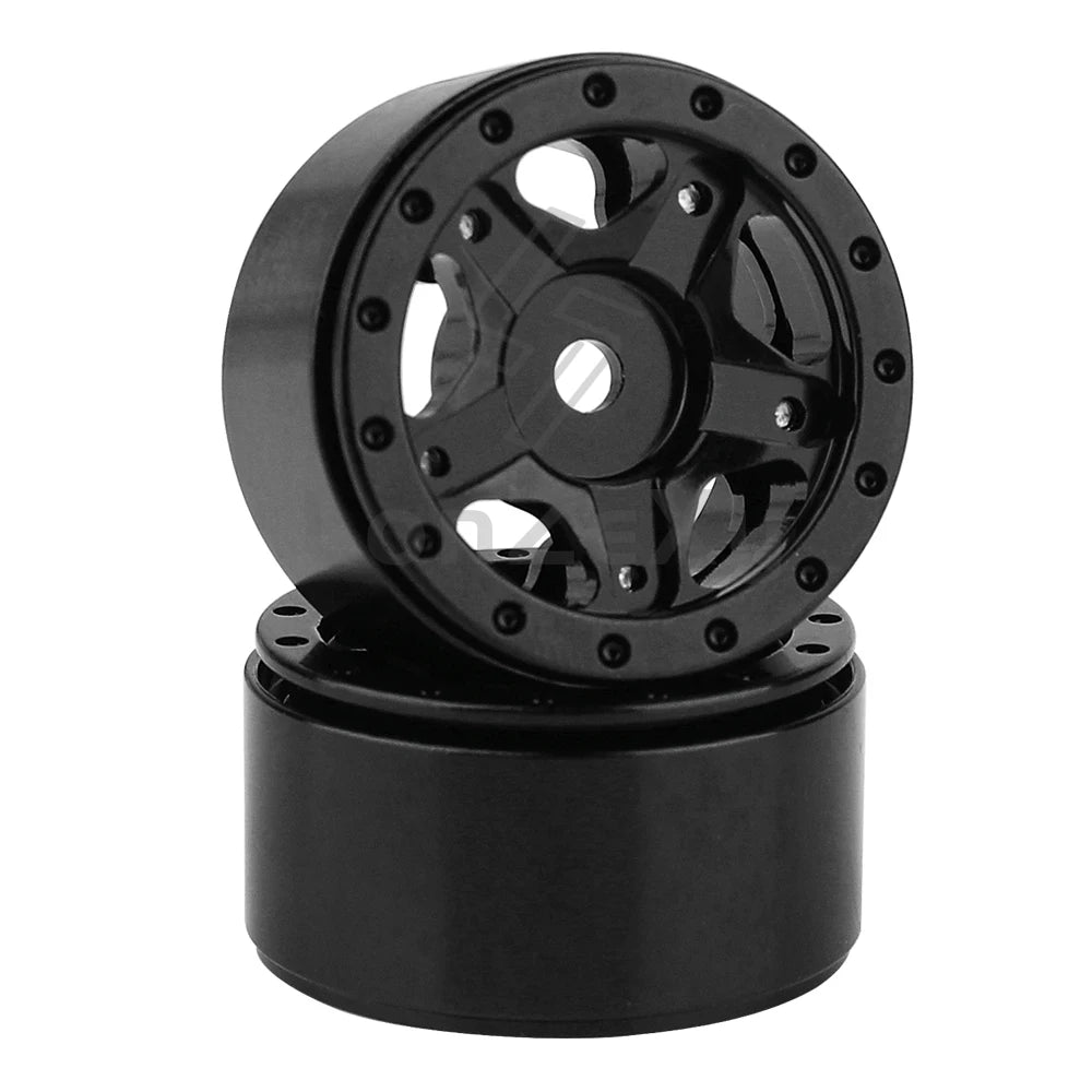 Aluminum Alloy 1.0 Inch Beadlock Wheel Hub Rims for RC Crawler Car 1/24 Axial SCX24 AX24 FCX24 1/18 TRX4M Metal Upgrade Parts