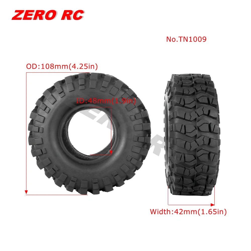 RC TRUCK 1.9" Rock Crawler Tires 90-117mm Tyre For 1/10 Off Road AXIAL SCX10 II III CAPRA TRAXXAS TRX-4 RGT MST RC4WD D90 WHEEL