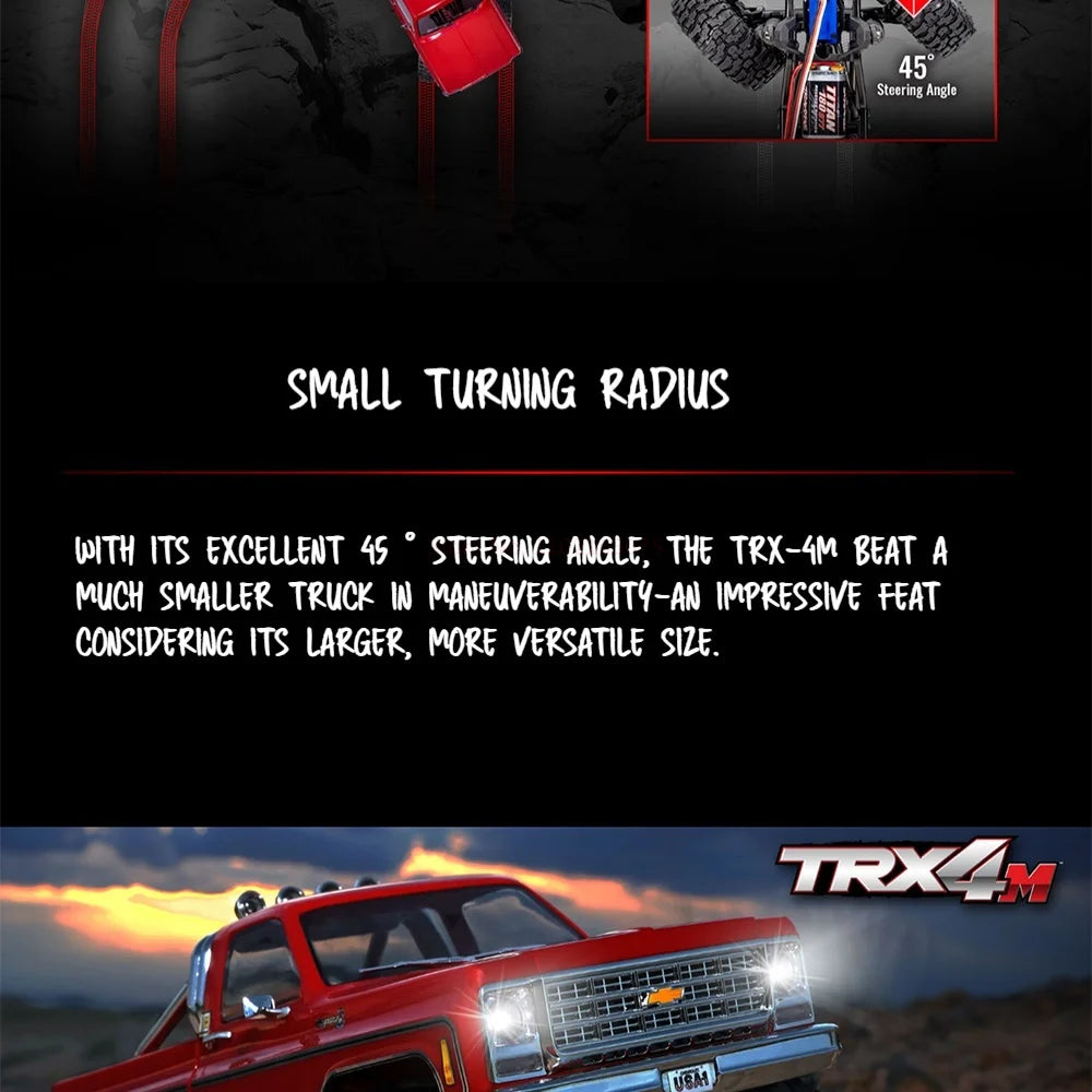 TRAXXAS 1/18 RC Car TRX4M K10 Heightening Crossing Version Of Climbing Car Off-road Vehicle Toys For Adult Kid Gift