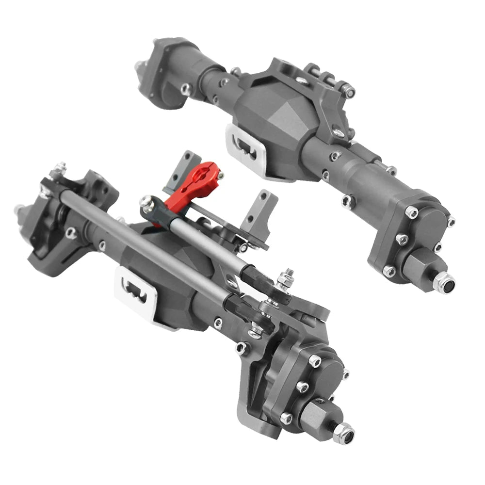 New CNC Machined Aluminum Alloy Front and Rear Portal Axle for 1/10 RC Crawler Car Axial SCX10 II 90046 90047 Redcat GEN8 RGT