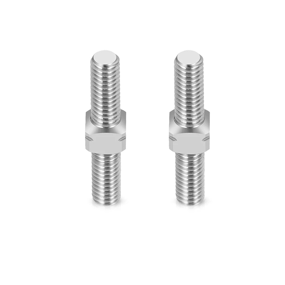 AXSPEED 1Pair Titanium Alloy M3 Left and Right Thread Dual Head Threaded Bar Double End Thread Rod Stud Bolt 14-50mm