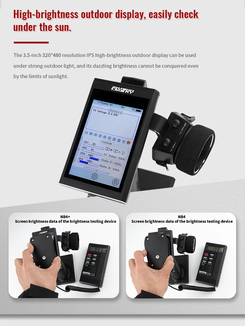 FLYSKY Noble NB4+ Noble NB4 Plus RC Car Transmitter Remote Controller 2.4G AFHDS3 8CH with FGr4B Receiver for RC Car Boat